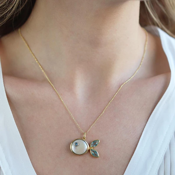 Balık Gümüş Kolye - Resim 2