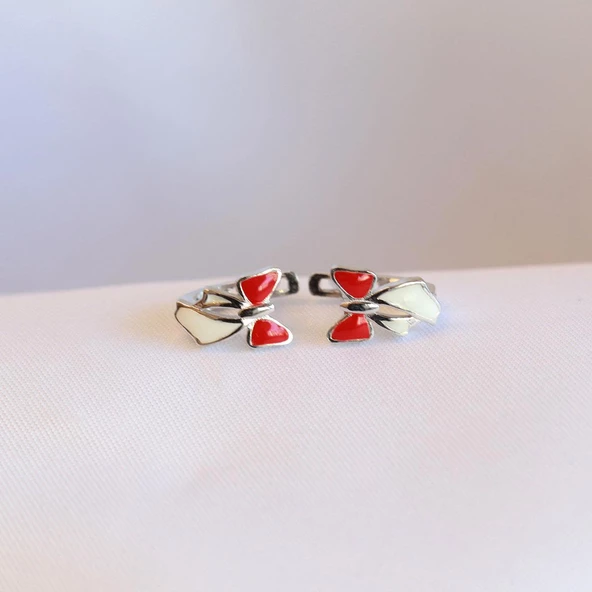 Mine İşli Fiyonk Gümüş Çocuk Küpesi - Resim 2