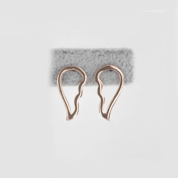 Melek Kanadı Gümüş Küpe - Resim 2