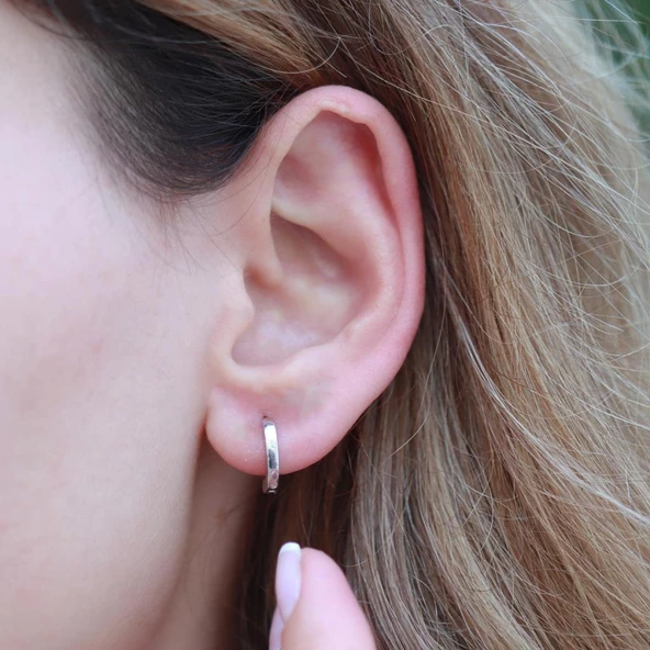 Halka Gümüş Küpe ürün görseli 1