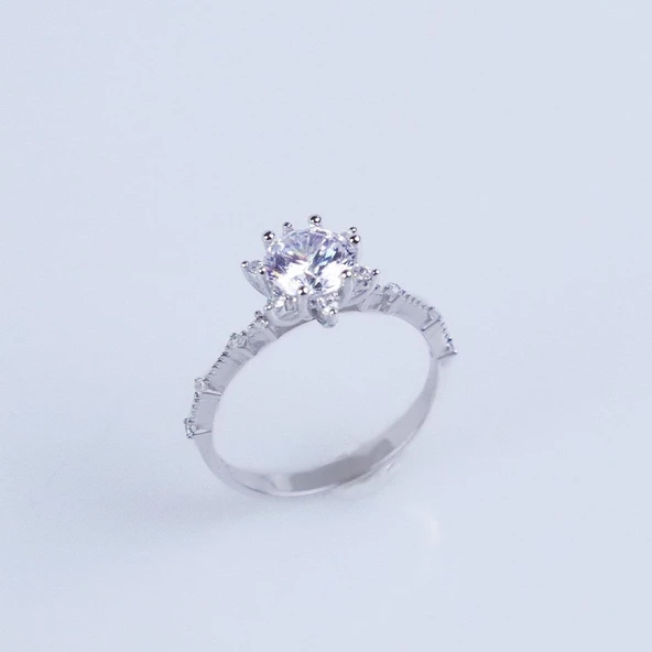 Lotus Çiçeği Gümüş Yüzük - Resim 2