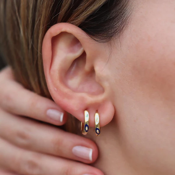 Fortuna Modeli 1,5cm Halka Gümüş Küpe - Resim 4