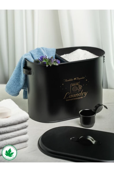 Bölmeli Metal Kapaklı Ölçekli Deterjanlık, Toz Deterjanlık, Banyo Deterjanlık, (laundry Baskılı) - 9