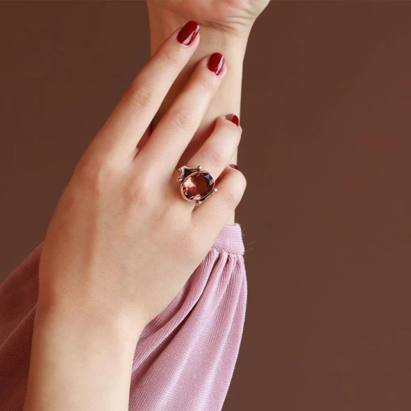 Zultanit Taşlı EL İşi Otantik 952 Ayar Gümüş Yüzük ürün görseli 1