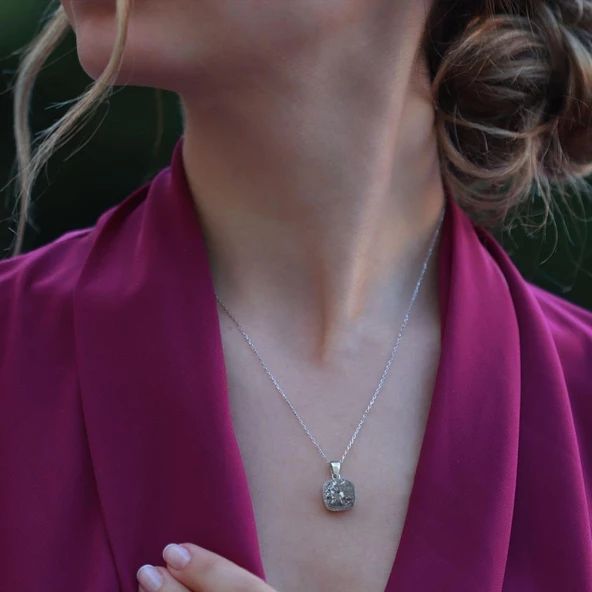 Round Kesim 3 Karat Tek Taş Model Starlight Diamond Set - Resim 3