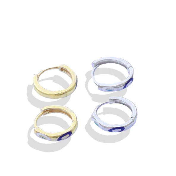 Fortuna Modeli 1,5cm Halka Gümüş Küpe - Resim 2