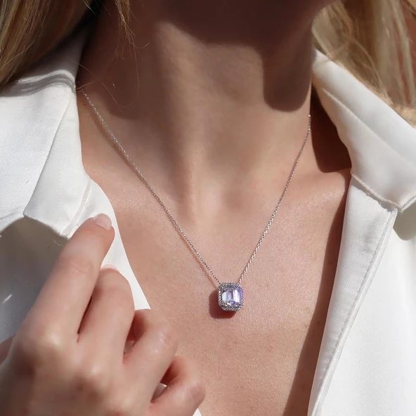 Baget Taşlı Gümüş Set - Resim 5