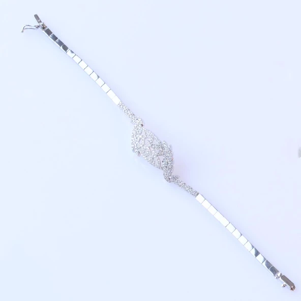Cuture Model Zirkon Taşlı Gümüş Bileklik - Resim 4
