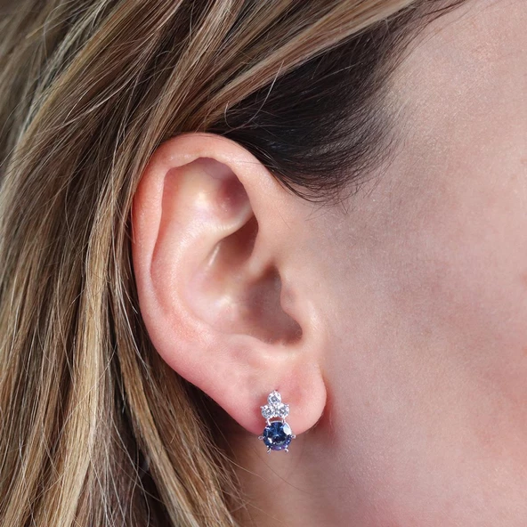 Prenses Model Safir Taşlı Gümüş Set - Resim 2