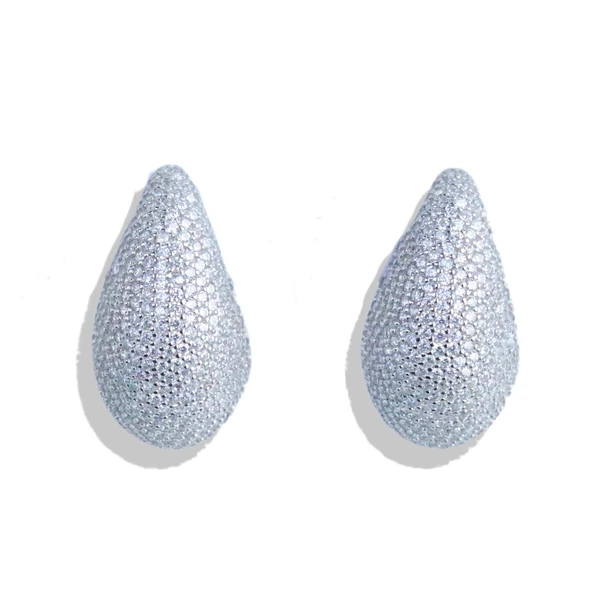 Bottega Damla Taşlı Gümüş Küpe - Resim 3