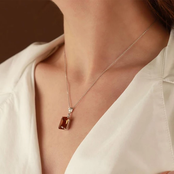 Zultanit Taşlı Emerald Kesim Gümüş Set - Resim 3