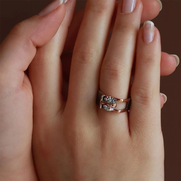 Zirkon Taşlı El İşli Gümüş Yüzük ürün görseli 1