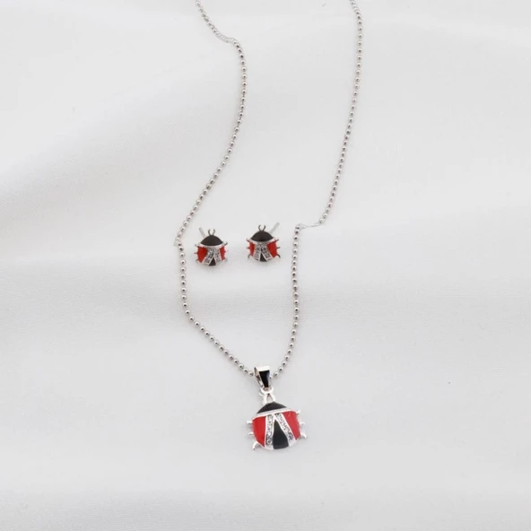 Uğur Böcekli Mine İşli Çocuk Set