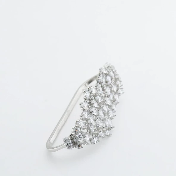 Zirkon Taşlı Tasarım Yüzük - Resim 3