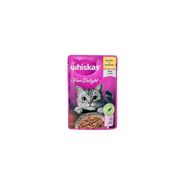 Pouch Pure Delight Jöle Içinde Tavuklu Yetişkin Kedi Konservesi 28 Adet 85 gr