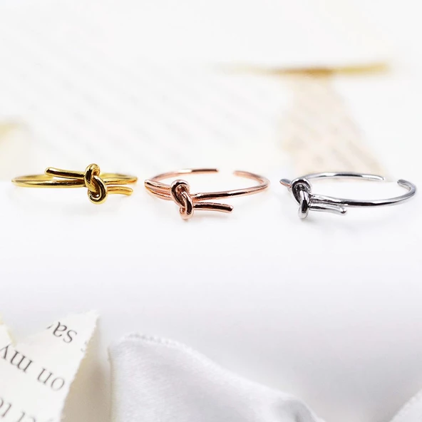 Gönül Bağı Minimal Gümüş Yüzük - Resim 4