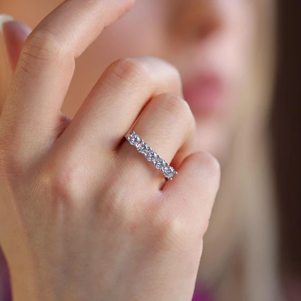 Yüksek Montür Beştaş Sky Diamond Yüzük - Resim 2