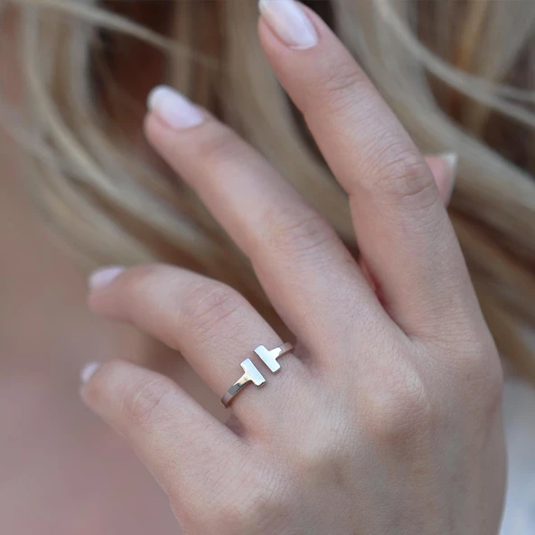 Tffny Modeli Ayarlanabilir Gümüş Yüzük ürün görseli 1