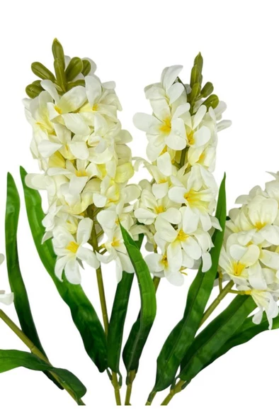 Nettenevime Yapay Çiçek Sümbül Demeti Beyaz 55*40cm 1.Kalite - Resim 4