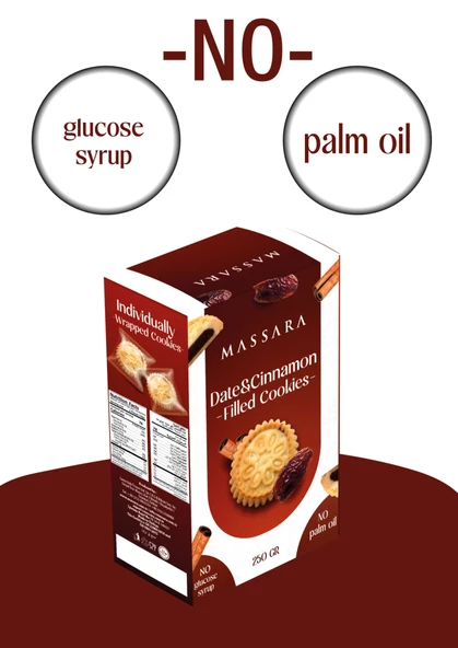 Massara Hurma&Tarçın Dolgulu Tekli Sargılı Kurabiye 250 gr - 2