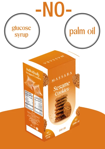Massara Susamlı Tekli Sargılı Kurabiye 250 gr - 2