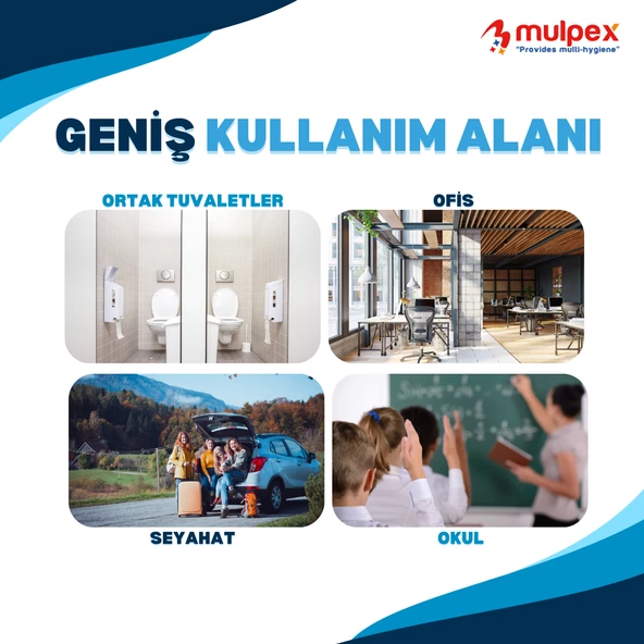 Mulpex Tek Kullanımlık Suda Çözünür Klozet Kapak Örtüsü - 10 lu Paket | Hijyenik ve Pratik Seyahat Aksesuarı - 7