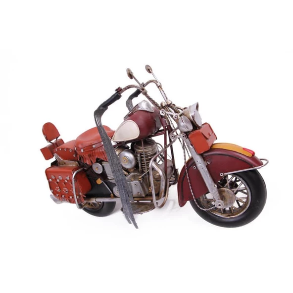 T.Concept Dekoratif Dayanıklı Metal Süslü Motorsiklet Kırmızı Renk 1210E-3256 - 2