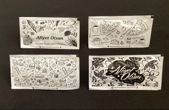 Tekli Islak Mendil 100'lü Hijyenik Servis Mendil Kolonyalı Tek Kullanımlık Mendil - 4