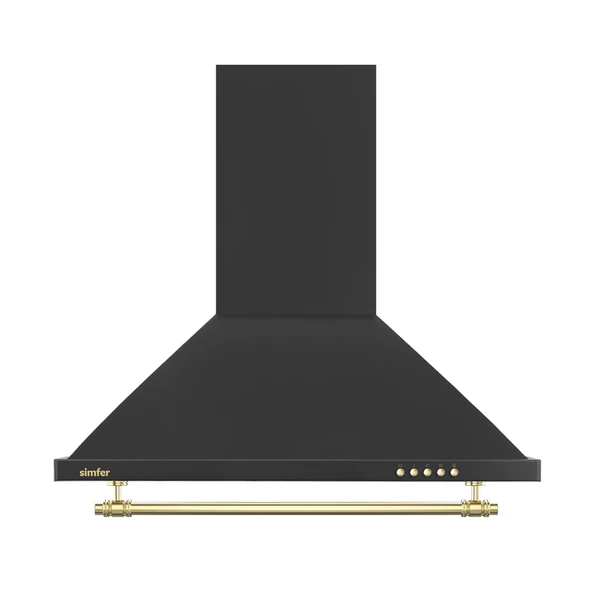 Simfer 8 Fonksiyon Retro Siyah Multi Turbo 3'lü Ankastre Set (7349 Fırın + 3325 Ocak + 9612 Davlumbaz) - Resim 3