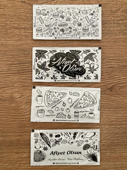 Tekli Islak Mendil 100'lü Hijyenik Servis Mendil Kolonyalı Tek Kullanımlık Mendil - 2