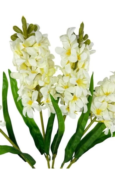 Nettenevime Yapay Çiçek Sümbül Demeti Beyaz 55*40cm 1.Kalite - Resim 3