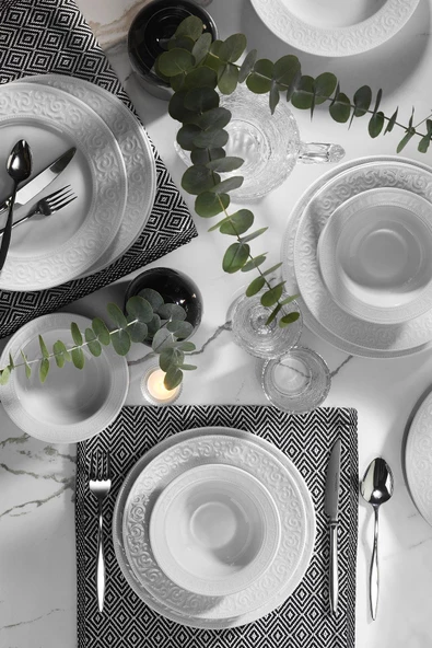 Kütahya Porselen Açelya 18 Parça 6 Kişilik Yemek Seti - 2