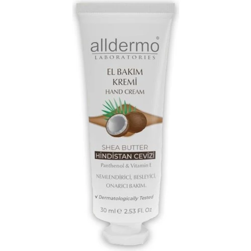 Alldermo El Bakım Kremı Shea Butter Hındıstan Cevızı 30 Ml