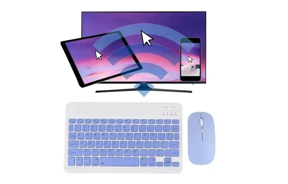 2.4 Ghz Wireless Kablosuz Klavye Ve Mouse Seti Bluetooth Keyboard - 4