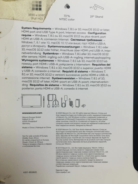Wacom Cintiq 16 FHD 8192 Seviye 5080 lpi Grafik Tablet (DTK1660) - stantlı - 5