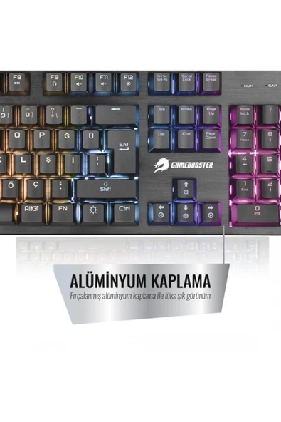 Gb-g76k Usb Q Trk Rainbow Aydınlatmalı Semi-mechanical Siyah Gaming Klavye - Resim 3