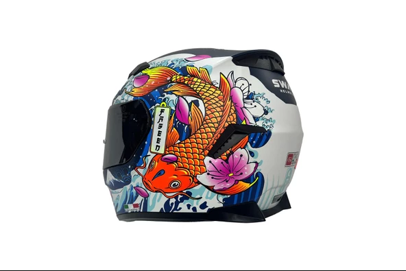 Sway 820 Full Face Aynalı Vizör Kapalı Motosiklet Kaskı XL Beden Dakar 5 - Resim 4