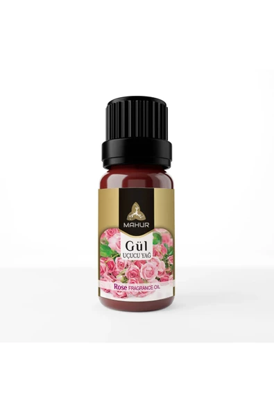 Gül Uçucu Yağı, Buhurdanlık, Oda Difüzörü, Hava Nemlendirici, Aromaterapi 10ml