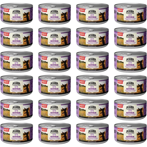 Acana Premium Pate Tavuk Etli ve Balıklı Yavru Kedi Konservesi 85 Gr (24 Adet)