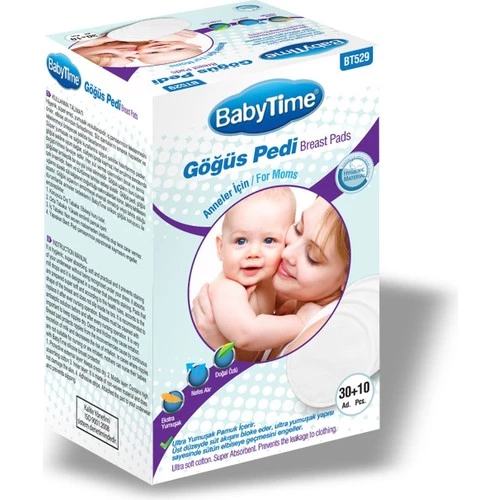 Babytime Bt529 Doğal Ekstra Yumuşak Göğüs Pedi 40'Lı