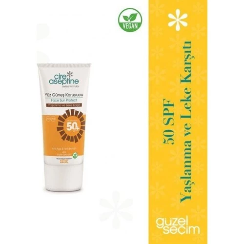 Cire Aseptine Yüz Güneş Koruyucu  50 Spf 50 Ml