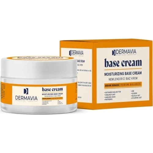 Dermavia Base Cream Nemlendirici Sebum Dengeleyici Baz Krem Shea Yağı, Gliserin 100 Ml