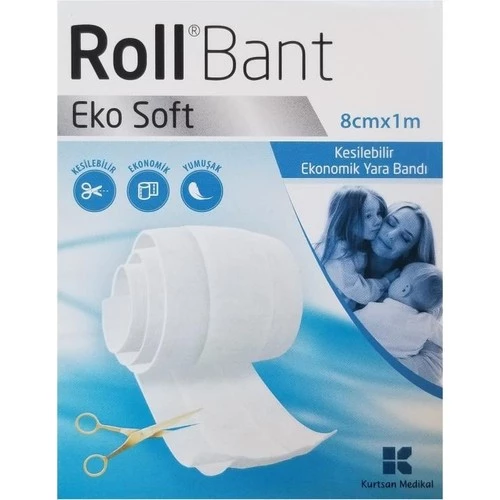 Roll Bant Eko Soft Kesilebilir Yaara Bandı 8Cmx1M