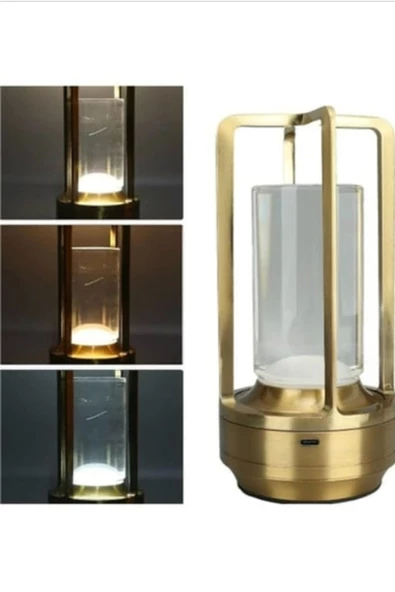 VEGAS ŞARJLI MASA LAMBASI GOLD DOKUNMATİK (CT-8439) - 5