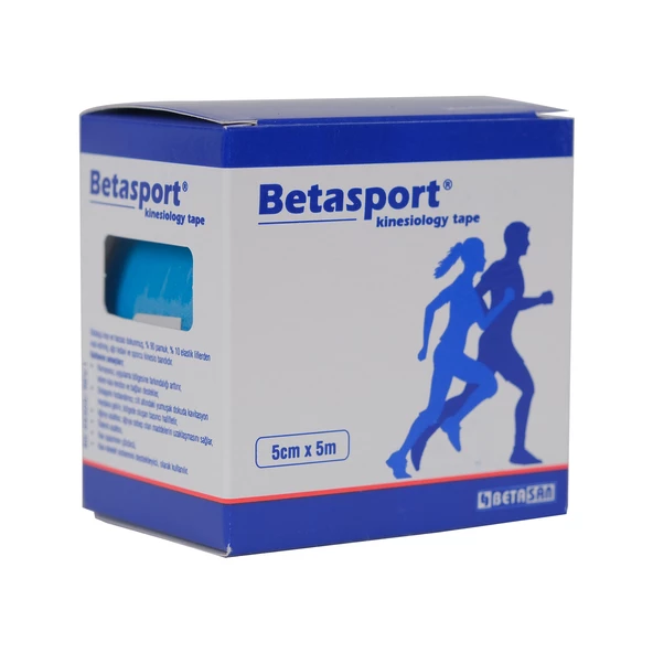 Betasport Kinesio Tape Destek Bandaj Mavi 5Mt X 5Cm 49305M