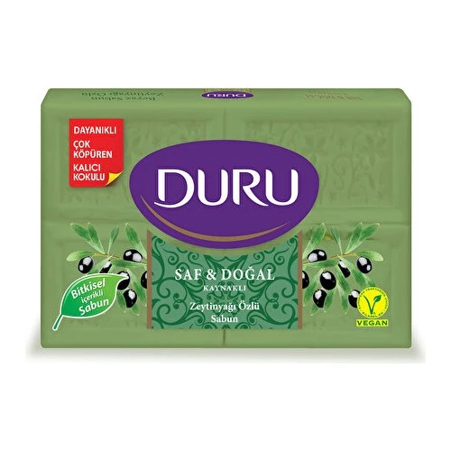 Duru Saf & Doğal Kaynaklı Zeytinyağı Özlü 4 Adet Kalıp Sabun 600Gr