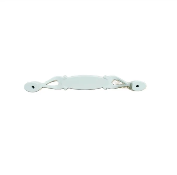 Miray 96 mm Metal Krem Kasa Beyaz Mavi Çiçek Desenli  / 5 ADET - 6