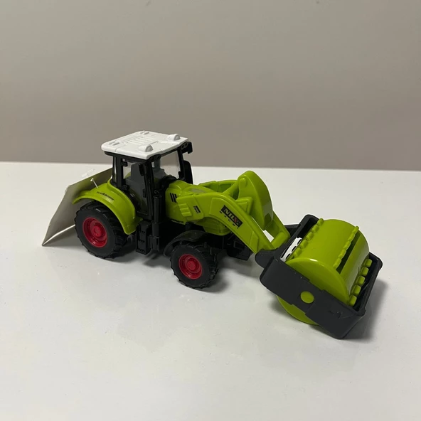 Traktör Yeşil Renk Titreşimli Yol Silindiri 1:55 Ölçekli - Mavi Su Dünyası - 2