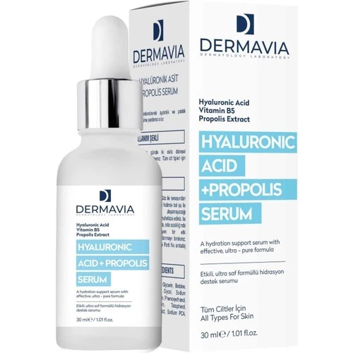 Dermavia Yoğun Nemlendirici Canlandırıcı Hyaluronic Asit+Propolis Serum 30 Ml