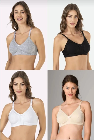 LİZA 539 BAYAN PENYE TOPARLAYICI SÜTYEN 4 ADET  85 ÇOK RENKLİ ürün görseli